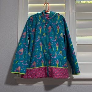 Girls mermaid print rain jacket